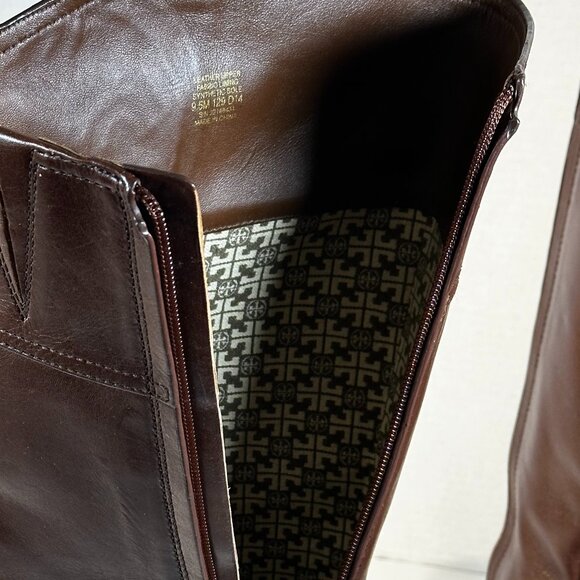 Tory Burch Brown Leather Boots size 9.5 - Picture 9 of 16